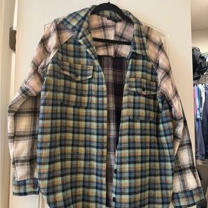 Forever 21 Checkered Shirt in Blue and Tan